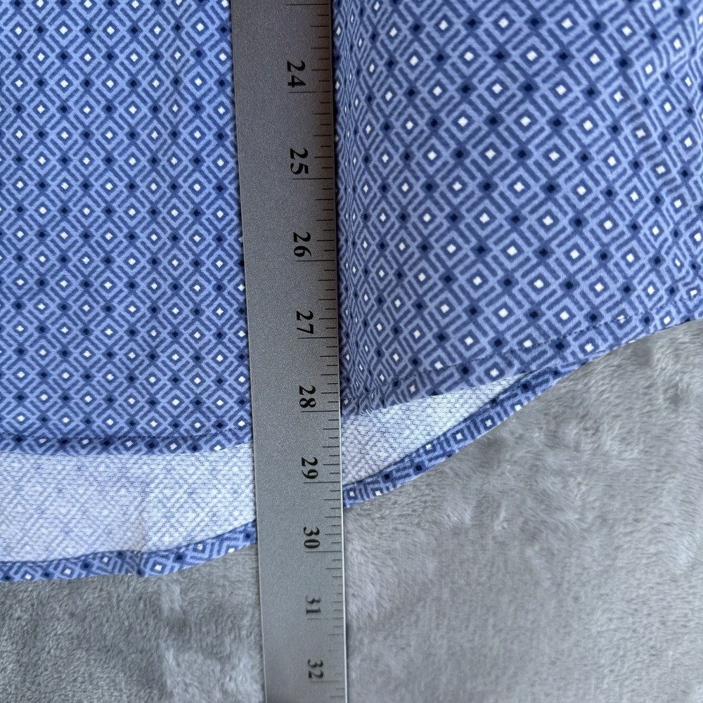 INFINITY MEN 'S LINEAR FLEX SHORT SLEEVE SHIRT, BLUE SIZE Lg - Picture 4 of 7